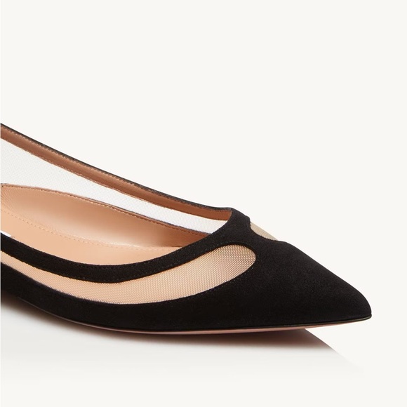 Aquazzura Amal suede flats mesh 40.5 - Picture 5 of 6